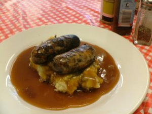 sausages and mash